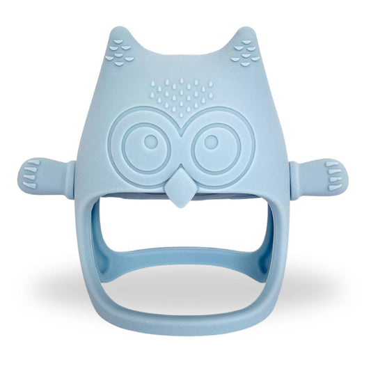 Owl Grip Teether Toy: Arctic Blue