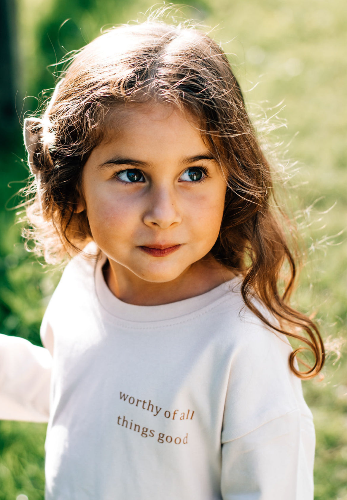 Long Sleeve Worthy Tee Ivory