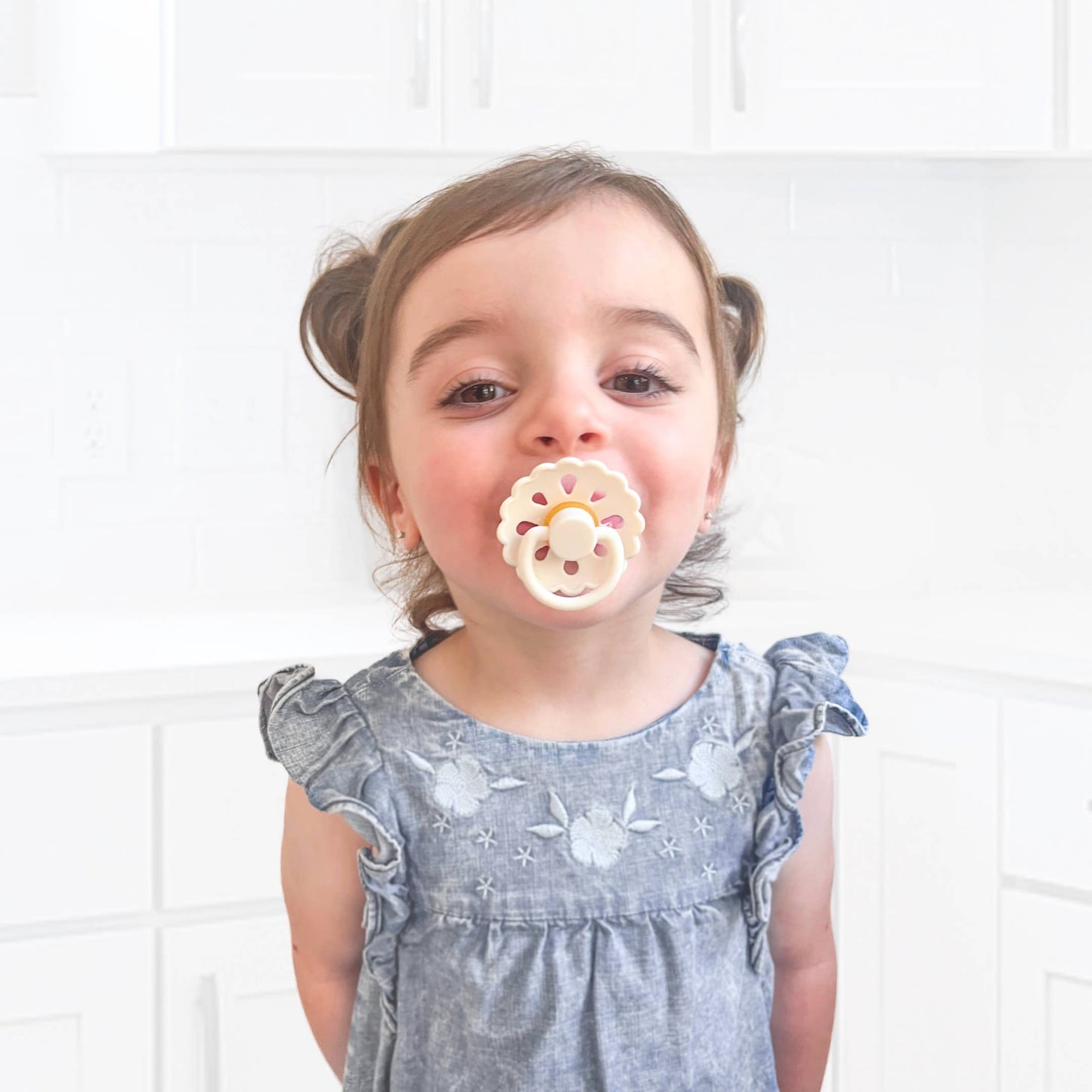 Natural Latex Pacifiers (6-18M) Sage & Dusty Blue