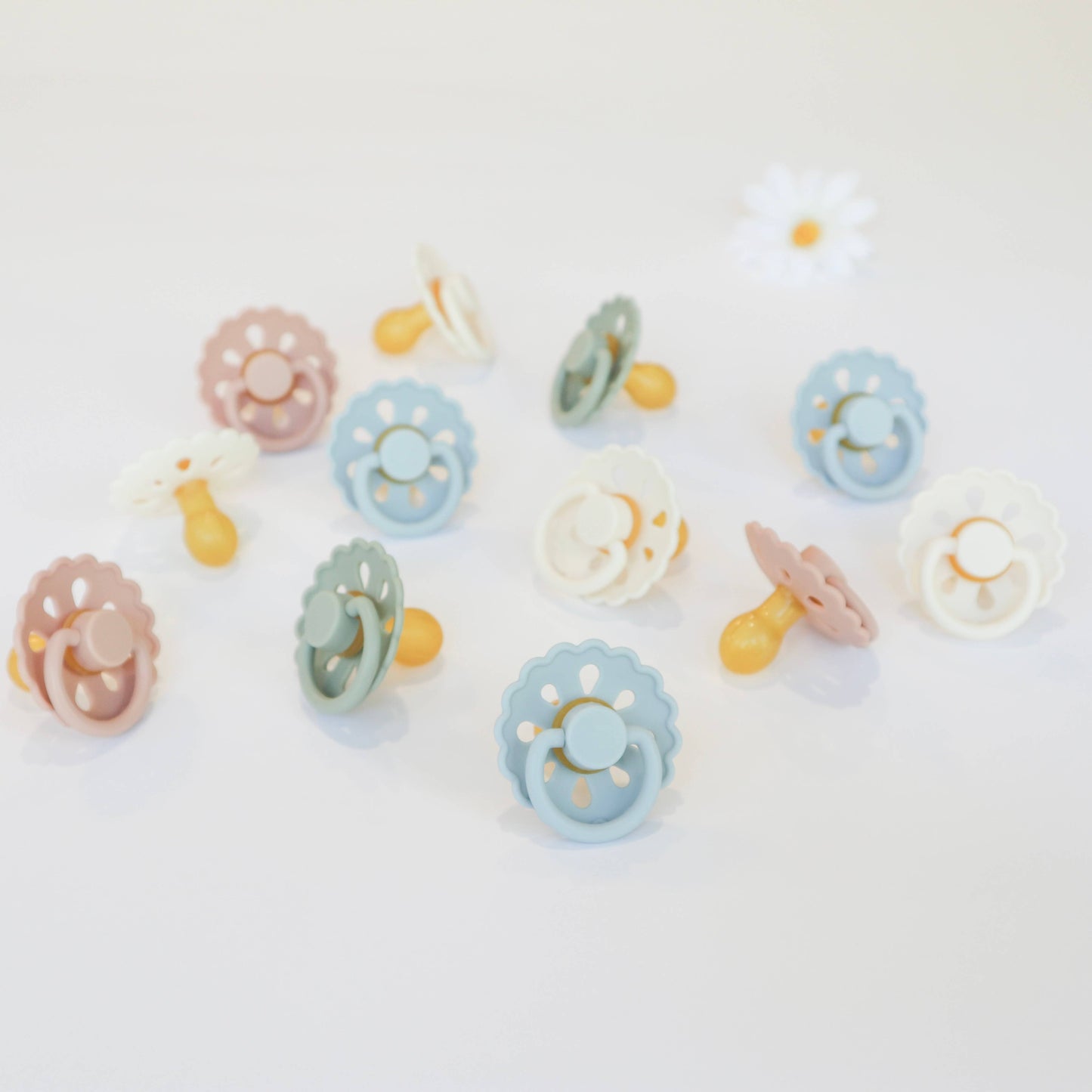 Natural Latex Pacifiers (6-18M) Sage & Dusty Blue