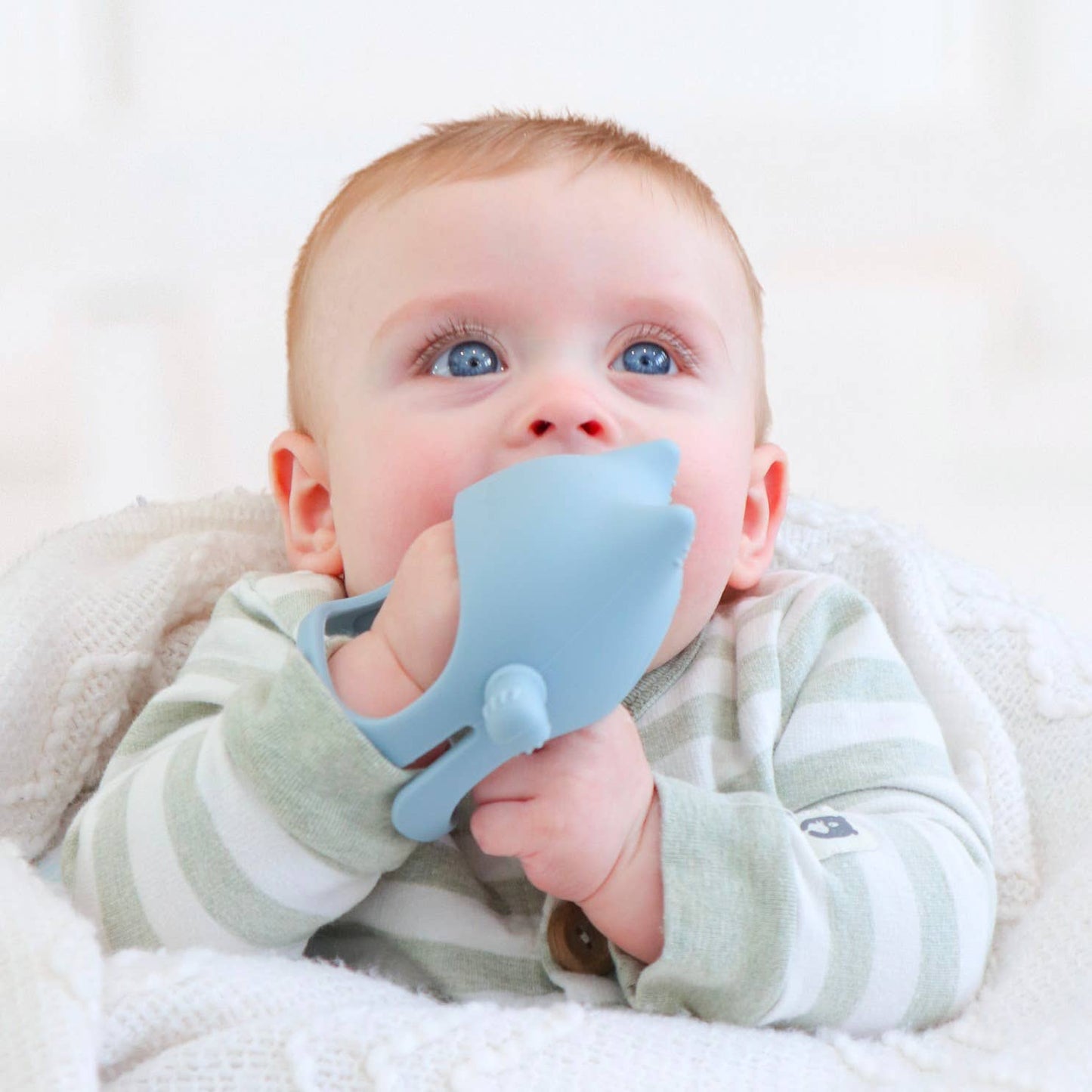 Owl Grip Teether Toy: Dusty Pink