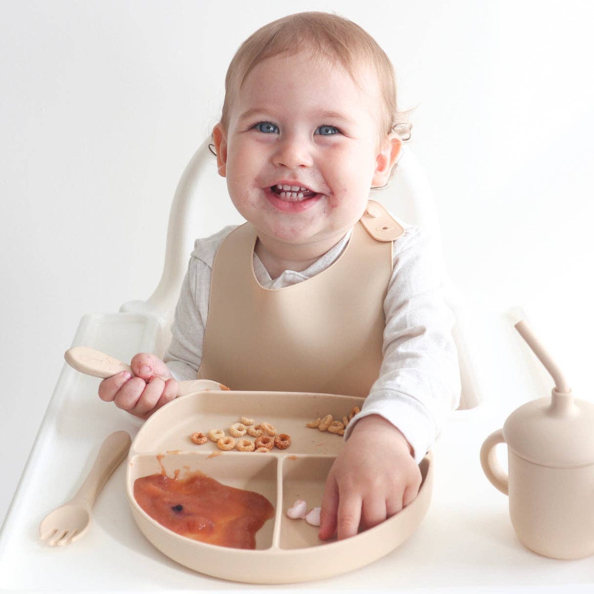 Silicone Suction Plate: Dusty Rose