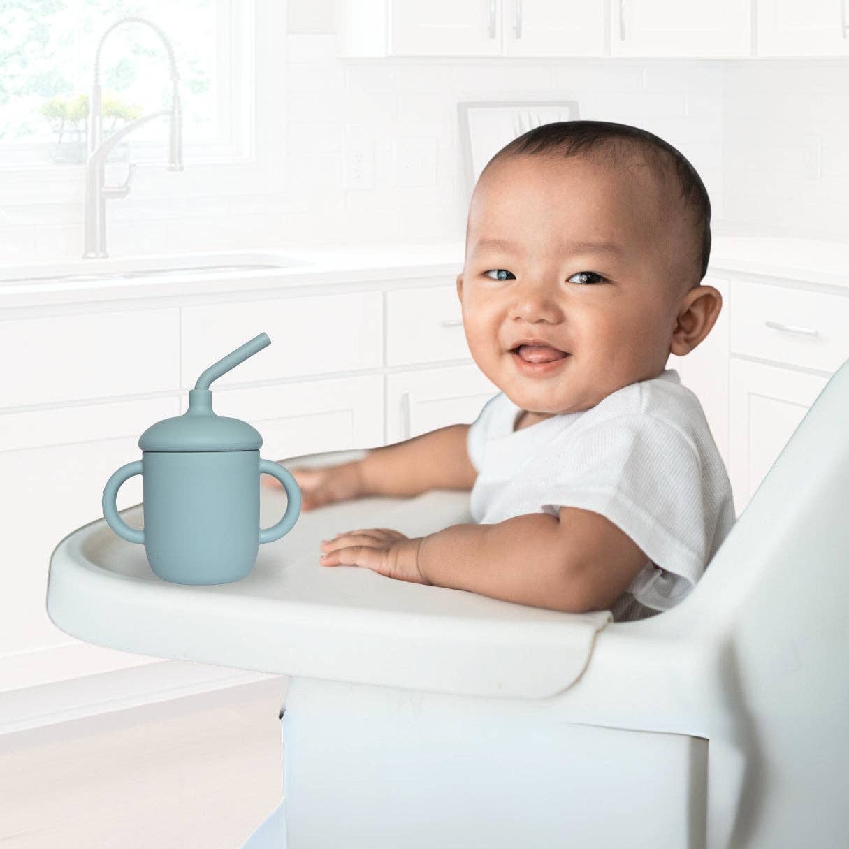 Sippy Cup Spill-Proof : Dusty Teal