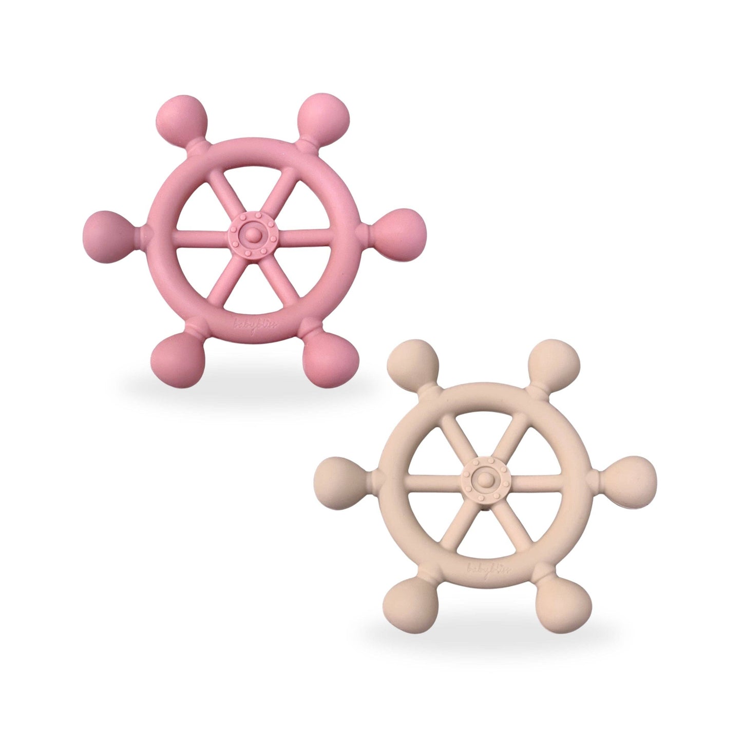 Teether Wheels (2 Pack): Dusty Rose/Almond